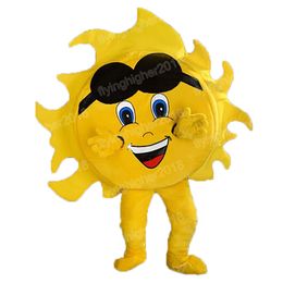 Halloween Sun Mascot Costume Adult Size Cartoon Anime theme character Carnival Men Women Dress Christmas Fancy Performance Party Dress