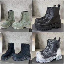 Combat Strike Boots Estilos de outono e inverno Designer amantes Botas clássicos Retro Homens Mulheres Botas de Cavaleiro Alto Botas de Moda Botas de Cowboy Tamanho 35-45