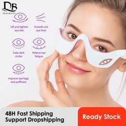 Face Care Devices EMS Micro Current Pulse Eye Massager Heating Therapy Beauty Device Relieves Fatigue Fades Dark Circle Anti Wrinkle 231114