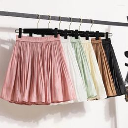 Skirts Classic Korean Skirt Shorts Women High Waist Harajuku Casual Elastic A-line Solid Elegant School Mini Spring Summer