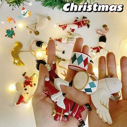 Christmas Decorations 12 PCS Christmas Party Nordic Christmas Decoration Metal Pendant Christmas Tree Room Party Holiday Decoration Ornaments 231030