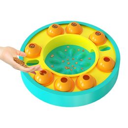 Dog Toys Chews Dog Slow Feeder Toys Food Dispenser Bowl Nonslip Turntable Anti Choke Multifunction Puppy Interactive Games Training 231031