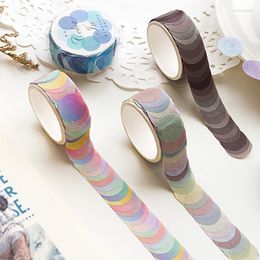 Gift Wrap 100pcs Label Masking Tapes Writing Memory Washi Tape Easy To Tear Dot Colour 14x14mm Journaling