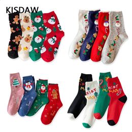Kids Socks 4 Pairs Lot Children Girls Christmas For Cotton 2 12Years Comfortable Toddler Leg Warmers Boys Long 231030