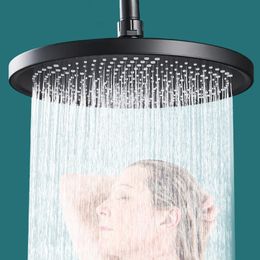 Bathroom Shower Heads 10 Inch Rainfall Head Air Powered Rain Top Ceiling High Pressure Wall Adjustable 231030