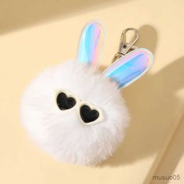 Mobile Phone Chain Creative Cute Little Hairball Keychain Hanging Ornament Furry Key Ring Female Bag Accessories Backpack Pendant R231031