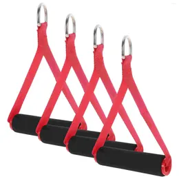 Accessories 4 Pcs Handle Strap Fitness Grip Heavy Resistance Band Exercise Nylon Workout