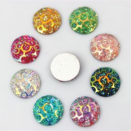 200PCS 11 5mm Crystal AB Colour Round flatback Resin Rhinestones Stone Beads Scrapbooking crafts Jewellery Accessories ZZ764277h