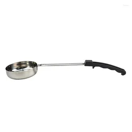 Measuring Tools 2X Pizza Spread Sauce Ladle Rubber Handle Flat Bottom Kitchen Cooking Spoon Stir Soup -6 Oz