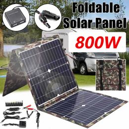 Chargers 800W Solar Panel Kit Complete Camping Foldable Power Station MPPT Portable Generator Charger 18V for Car Boat Caravan Camp 231117