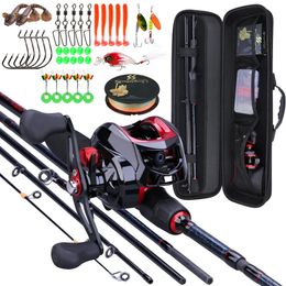 Fishing Accessories Sougayilang Rod and Reel Set with 5 Section Portable Max Drag 10kg Baitcasting Full Kit Bass 231030