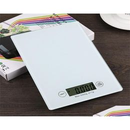 Household Scales Digital Kitchen Scale Electronic Precision Weighs From 1 Gramme To 5Kg 5000 Grammes Gr Tempered Glass Touch Sn Panel Baki Ottgq