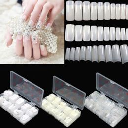 False Nails 500pcs/Box Fake Natural Color French Type And Half Cover Nail Tips Art Beauty Manicure Salon Accessories
