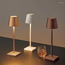 Table Lamps Morden USB Aluminum Alloy Desk Lamp Rechargeable For Bar LED Living Room Reading Book Light