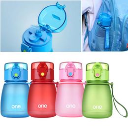 Water Bottles Baby Children Outdoor Sports Portable Straw Bottle Plastic Cup Kettle