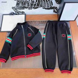 Luxury kids Tracksuits Colourful stripe decoration baby Autumn suits Size 110-160 Long sleeved zipper jacket and pants Oct25