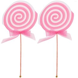 Party Decoration 2 Pcs Mint Lollipop Po Vase Flowers Simulation Props Foam Decorative Fake Models