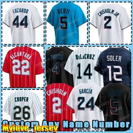 2 Jazz Chisholm Jr. Jersey Baseball Bryan De La Cruz Nick Fortes 12 Jorge Soler 3 Luis Arraez Sandy Alcantara Avisail Garcia Marlins Jesus Sanchez Garrett Cooper Berti