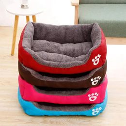 kennels pens Pet Large Dog Bed Warm House Candy-colored Square Nest Pet Kennel For Small Medium Large Dogs Cat Puppy Plus Size Dog Baskets 231031