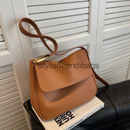 Shoulder Bags Bags Textured Soft Leather Handbag Women's 2023 New Shoulder Cross Body Bag Casual Simple Tension Handbagstylisheendibags