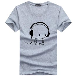 Top Quality T Shirts Fashion Headset Cartoon Printed Casual T Shirt Men Brand T-shirt Cotton Tee Shirt Plus Size 5XL279L
