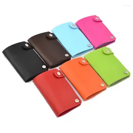 Card Holders Portable Compact Bag Easy To Carry Key Chain Multi-color Solid Colour Organiser Purse Wallet Keychain