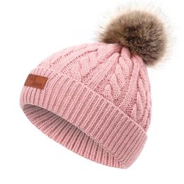 Pillows 4 5 6 7 8 9 10 11 12 Years Old Kids Winter Hat Warm Pompom Hats Beanie Cap for Girls Boy Ear Protection Snow Ski Skating Outdoor 231031