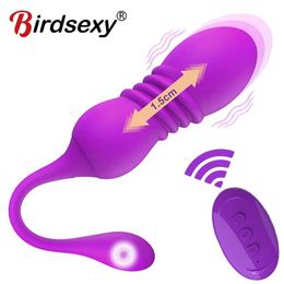 12 speed Silicone Bullet Egg Vibrators for Women Wireless Remote Control Vibrating USB Rechargeable Massage Ball Adult Sex Toys 231010