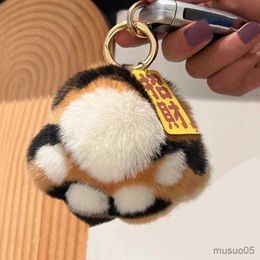 Mobile Phone Chain Cute Tiger Keychain New Fashion Tiger Tail Plush Toy Pendant Car Phone Bag Gift Ornaments Trinkets Jewellery Women's Llaveros R231031