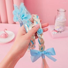 Hair Accessories 24pcs Princess Band Children's Wig Braid Compression Cute Bow Knot Mesh Crown Accessory