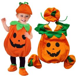 Costume Vest Set Infant Tops Cosplay Pumpkin Outfits Toddler Hat Girl Halloween Costumes Fashion Baby Boy Clothes