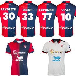 Mens 4 DOSSENA Soccer Jersey Cagliari Calcio 28 ZAPPA 61 SHOMURODOV 19 ORISTANIO DEIOLA SULEMANA AUGELLO LUVUMBO NANDEZ MAKOUMBOU Football Shirt Kits 2023 24 Club