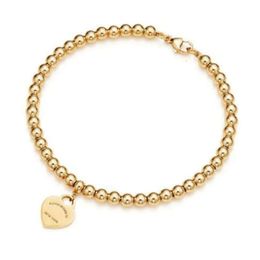 Chains Fashion Women's Bracelets Tiff Bangle Love Heart-shaped Pendant Hand Chain Female Tiffanjewelry S925 Silver Girl Friend Handchains Ladies Bracelet J6xf