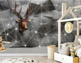 Wallpapers Custom Papel De Pared Creativity 3D Living Room Bedroom Wall Sticker Background Decoration