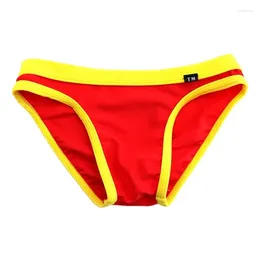 Underpants Silky Men's Ice Silk Briefs Convex U Pouch Underwear Sexy Low-waist Youth Panties Male Seamless Swimwear Smooth Beachwear