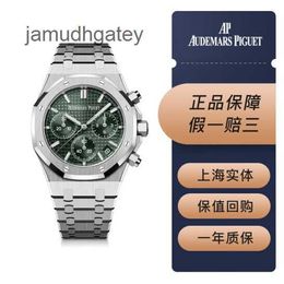 AP Swiss Luxury Wrist Watches Royal AP Oak Series 26240ST Precision Steel Green Plate 50th Anniversary Commemorative Date and Time Function Mechanical Watch Me WGHO