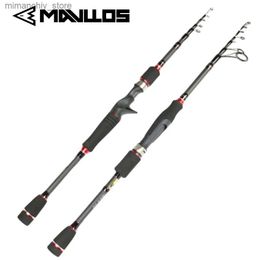 Boat Fishing Rods Mavllos Telescopic Fishing Rod 2.1M 2.4M 2.7M Lure Weight 4-21g Fast Ultralight Carbon Saltwater Spinning Casting Rod Q231031