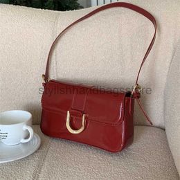 Shoulder Bags Fashion Metal Button Women's Soul Messenger Bag Vintage Red Women's Bagstylishhandbagsstore