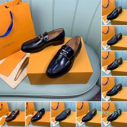 2023-Model Top Quality L brand Formal Designer Dress Shoes Men Black real Leather Business Wedding Office Party Formal Luxurious Men's Dress Shoe 38-45