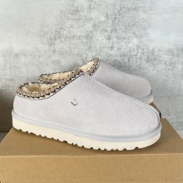 Women Tasman Boots grey slipper womens Tazz Round Toe Short Boots Sheepskin Cut Classic Super Mini Thick Sole Boots Winter Flat Shoes Suede Upper Wool UGGile