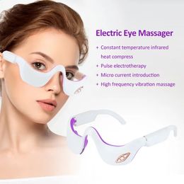 Face Care Devices EMS Micro Current Pulse Eye Massager Heating Relieves Fatigue Fades Dark Circle Anti Wrinkle Beauty Device 231030