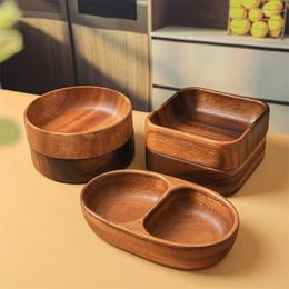 Plates Jaswehome Premium Tray Salad Bowl Snack Serving Plate Acacia Wood Charcuterie Platter Dinner