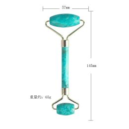 Double head natural Turquoise Facial Relaxation Slimming Tool/Face massage Roller Massager For Face jade massage stone