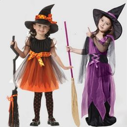 Girls Dresses Halloween Witch Dress Carnival Party Toddler Kids Bat Costume Infant Vampirina Up Children Pumpkin Clothing 231030