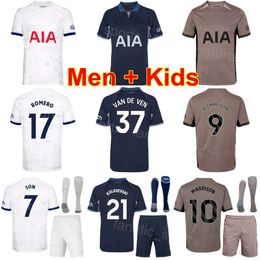 Kids Men 10 MADDISON Soccer Jerseys Club Set 17 ROMERO 38 UDOGIE 9 RICHARLISON 29 SARR 37 VAN DE VEN 13 VICARIO 1 LLORIS HOJBJERG SON KULUSEVSKI Football Shirt 23 24 ReCi