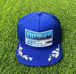 Adjustable American Top Fashion Baseball Cap PU Leather Embroidery Flat-Brimmed Caps Men and Women Summer