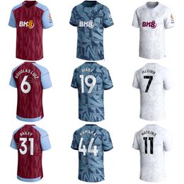 2023-24 Soccer 12 Lucas Digne Jersey Club 19 Moussa Diaby 11 Ollie Watkins 6 Douglas Luiz 1 Emiliano Martinez 14 Pau Torres Football Shirt Kits Uniform ASiDunWeiLa