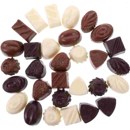 Party Decoration 30pcs Simulated Chocolates Models Faux Dessert For Home Kitchen Random Style