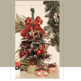 Christmas Decorations 50CM Mini Artificial Tree Ornament Snow Frost Small Pine XMAS Decor Decoration Supplies