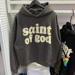 Men's Hoodies Sweatshirts Vintage CPFM Saint Of God Hoodie Men Women Puff Print Michael Oversize Pullovers Hooded 231031